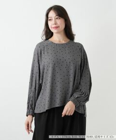 Leilian PLUS HOUSE / レリアンプラスハウス シャツ・ブラウス | 星柄プリントブラウス【NEMIKA】