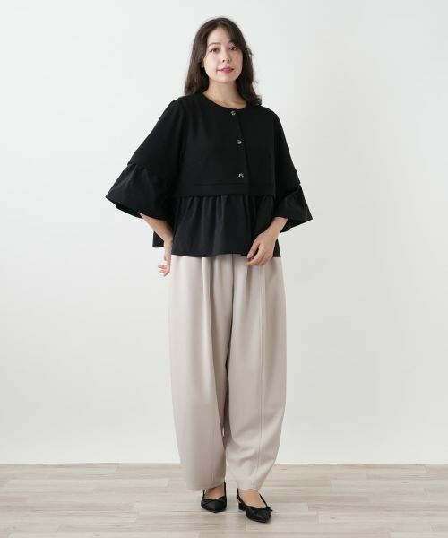 Leilian PLUS HOUSE / レリアンプラスハウス テーラードジャケット | 異素材切替ジャケット【NEMIKA】 | 詳細1