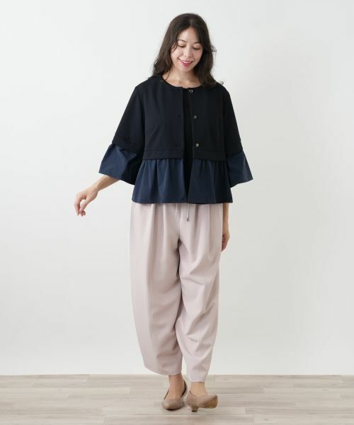 Leilian PLUS HOUSE / レリアンプラスハウス テーラードジャケット | 異素材切替ジャケット【NEMIKA】 | 詳細4