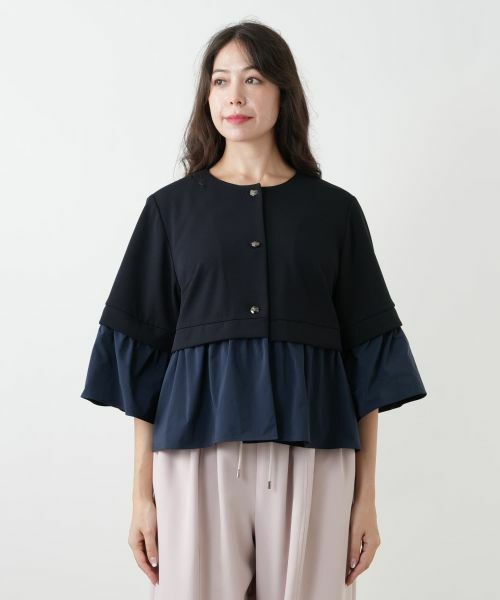 Leilian PLUS HOUSE / レリアンプラスハウス テーラードジャケット | 異素材切替ジャケット【NEMIKA】 | 詳細7