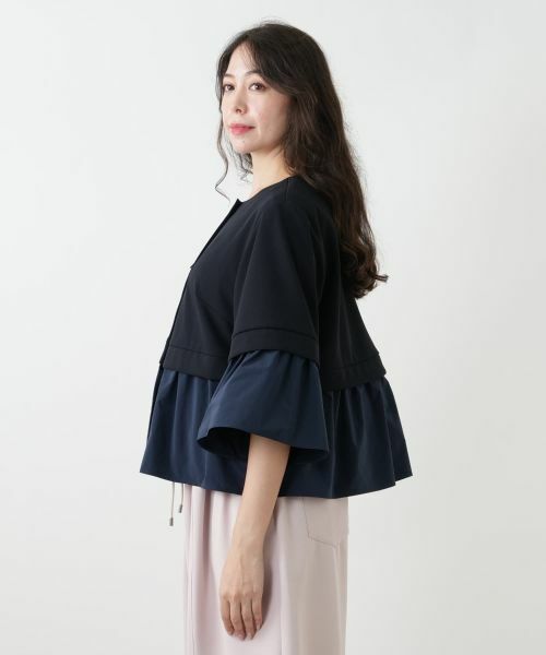 Leilian PLUS HOUSE / レリアンプラスハウス テーラードジャケット | 異素材切替ジャケット【NEMIKA】 | 詳細8