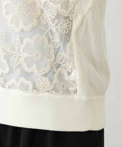 Leilian PLUS HOUSE / レリアンプラスハウス カーディガン・ボレロ | レース切替カーディガン【NEMIKA】 | 詳細10