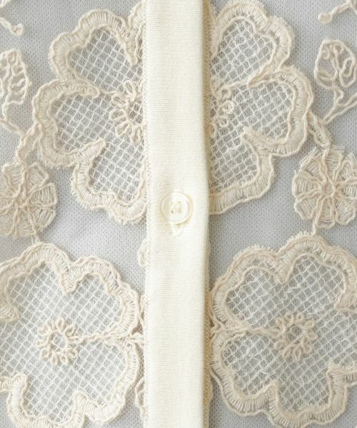 Leilian PLUS HOUSE / レリアンプラスハウス カーディガン・ボレロ | レース切替カーディガン【NEMIKA】 | 詳細12