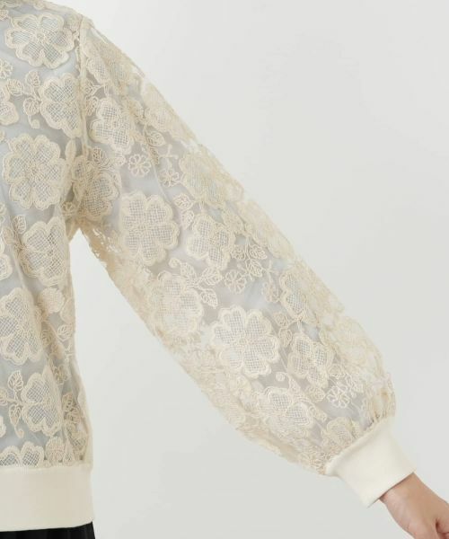Leilian PLUS HOUSE / レリアンプラスハウス カーディガン・ボレロ | レース切替カーディガン【NEMIKA】 | 詳細9