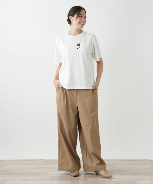 Leilian PLUS HOUSE / レリアンプラスハウス Tシャツ | 猫刺繍クルーネックカットソー【NEMIKA】 | 詳細1