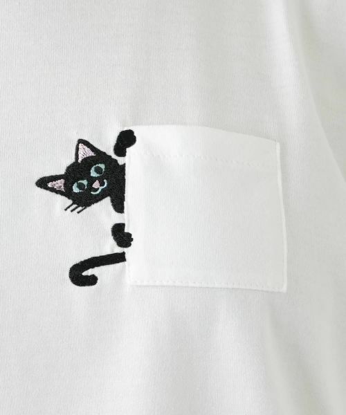 Leilian PLUS HOUSE / レリアンプラスハウス Tシャツ | 猫刺繍クルーネックカットソー【NEMIKA】 | 詳細11