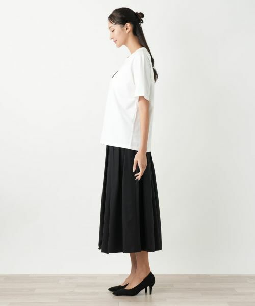 Leilian PLUS HOUSE / レリアンプラスハウス Tシャツ | 【ウォッシャブル】半袖カットソー【NEMIKA】 | 詳細2