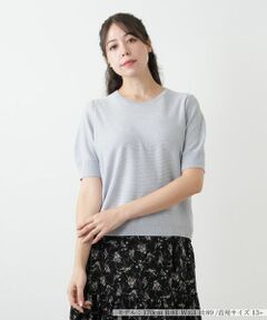 Leilian PLUS HOUSE / レリアンプラスハウス ニット・セーター | スパンコールクルーネックニット【BOURGE】