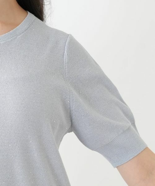 Leilian PLUS HOUSE / レリアンプラスハウス ニット・セーター | スパンコールクルーネックニット【BOURGE】 | 詳細15