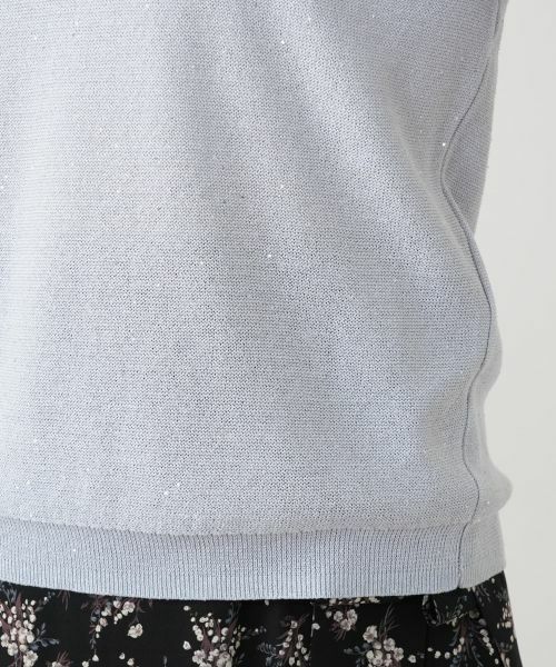 Leilian PLUS HOUSE / レリアンプラスハウス ニット・セーター | スパンコールクルーネックニット【BOURGE】 | 詳細16