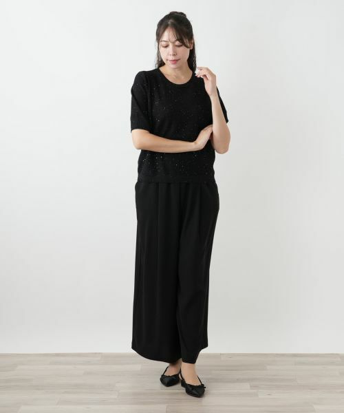 Leilian PLUS HOUSE / レリアンプラスハウス ニット・セーター | スパンコールクルーネックニット【BOURGE】 | 詳細4