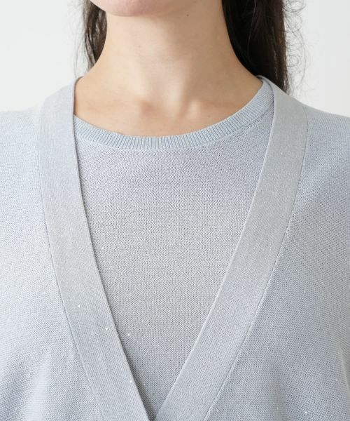 Leilian PLUS HOUSE / レリアンプラスハウス カーディガン・ボレロ | スパンコールカーディガン【BOURGE】 | 詳細13