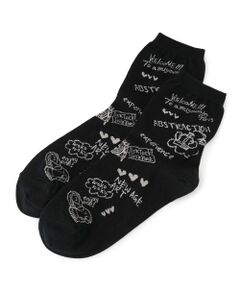 Leilian PLUS HOUSE / レリアンプラスハウス ソックス | イラスト柄ショートソックス