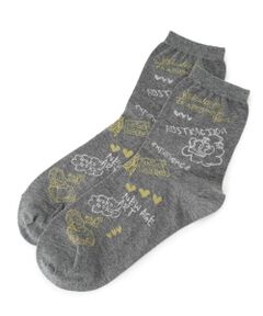 Leilian PLUS HOUSE / レリアンプラスハウス ソックス | イラスト柄ショートソックス