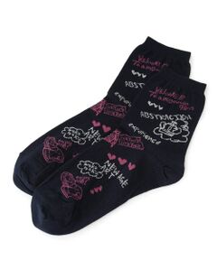 Leilian PLUS HOUSE / レリアンプラスハウス ソックス | イラスト柄ショートソックス