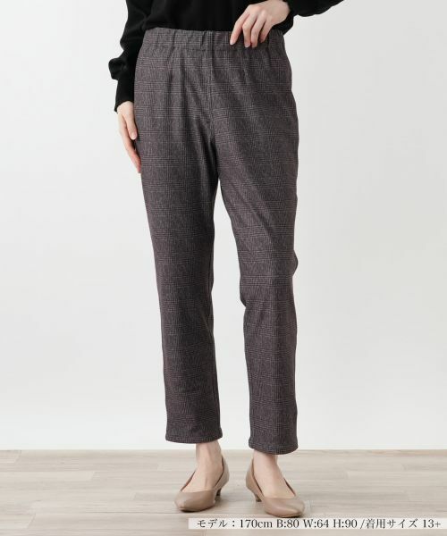 Leilian PLUS HOUSE/レリアンプラスハウス スリムパンツ ブラウン系 15+