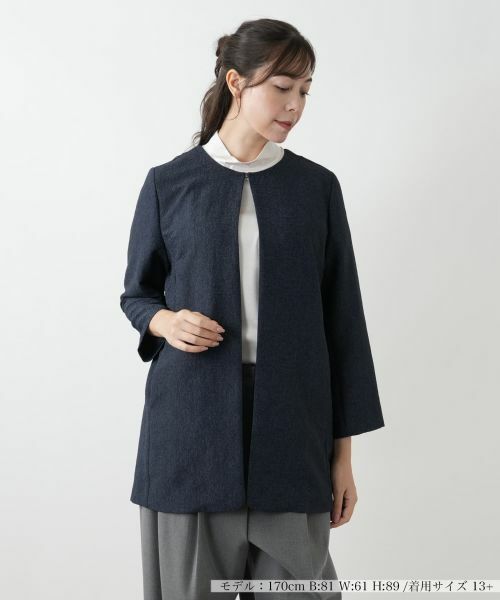 Leilian PLUS HOUSE/レリアンプラスハウス ジャケット ネイビー系 17+ Leilian PLUS HOUSE/レリアンプラスハウス ジャケット ネイビー系 17+