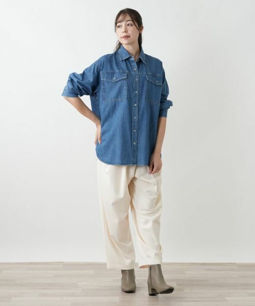 Leilian PLUS HOUSE / レリアンプラスハウス シャツ・ブラウス | 羽織ブラウス【L JEANS】 | 詳細1