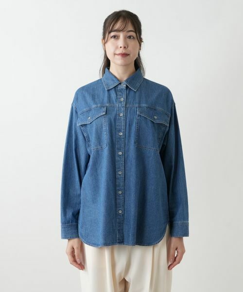 Leilian PLUS HOUSE / レリアンプラスハウス シャツ・ブラウス | 羽織ブラウス【L JEANS】 | 詳細4