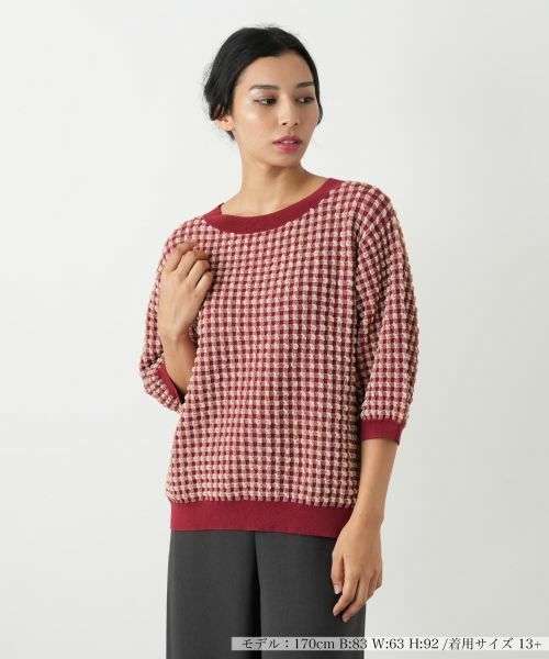 Leilian PLUS HOUSE/レリアンプラスハウス セーター【BOURGE】 ボルドー 13+