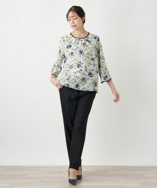 Leilian PLUS HOUSE / レリアンプラスハウス シャツ・ブラウス | 花柄ブラウス【Leilian WHITE LABEL】 | 詳細1