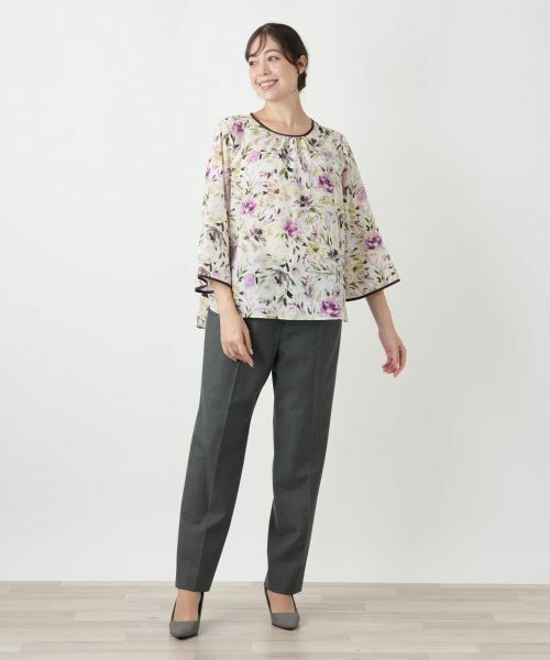 Leilian PLUS HOUSE / レリアンプラスハウス シャツ・ブラウス | 花柄ブラウス【Leilian WHITE LABEL】 | 詳細4
