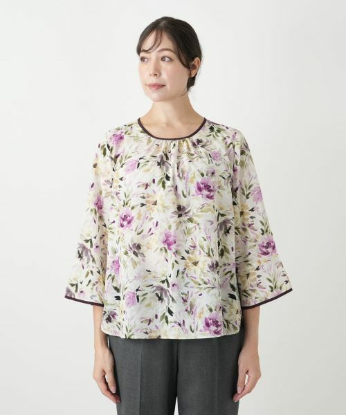 Leilian PLUS HOUSE / レリアンプラスハウス シャツ・ブラウス | 花柄ブラウス【Leilian WHITE LABEL】 | 詳細7