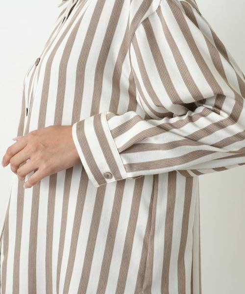 Leilian PLUS HOUSE / レリアンプラスハウス シャツ・ブラウス | ストライプ柄シャツブラウス【プラス企画】 | 詳細10