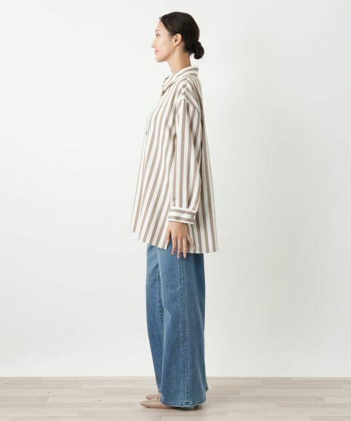 Leilian PLUS HOUSE / レリアンプラスハウス シャツ・ブラウス | ストライプ柄シャツブラウス【プラス企画】 | 詳細2