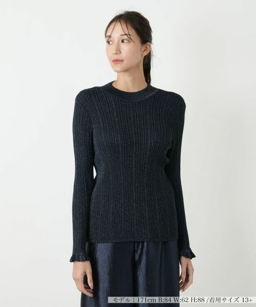 Leilian PLUS HOUSE/レリアンプラスハウス セーター【BOURGE】 ネイビー系 13+ Leilian PLUS HOUSE/レリアンプラスハウス セーター【BOURGE】 ネイビー系 13+