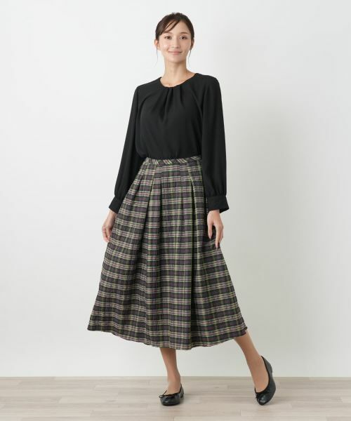 Leilian PLUS HOUSE / レリアンプラスハウス ミニ・ひざ丈スカート | フレアスカート【Leilian WHITE LABEL】 | 詳細1