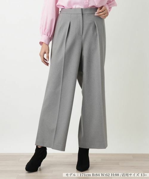 Leilian PLUS HOUSE/レリアンプラスハウス パンツ グレー 13+