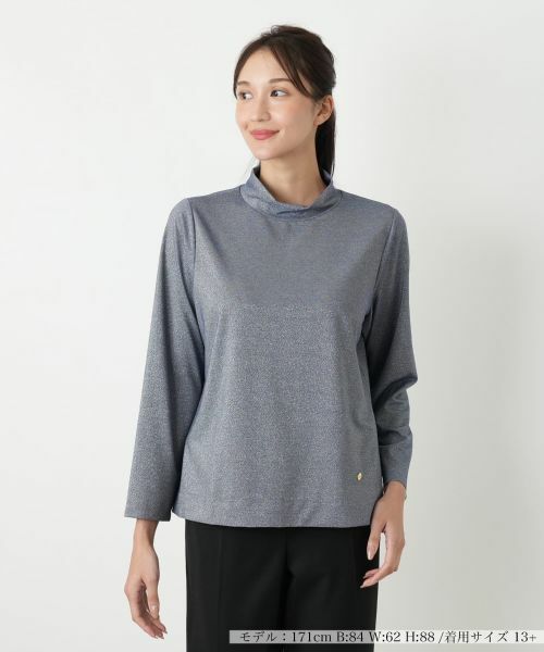 Leilian PLUS HOUSE/レリアンプラスハウス カットソー ネイビー系 13+