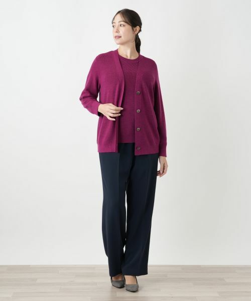 Leilian PLUS HOUSE / レリアンプラスハウス カーディガン・ボレロ | Vネックニットカーディガン | 詳細1