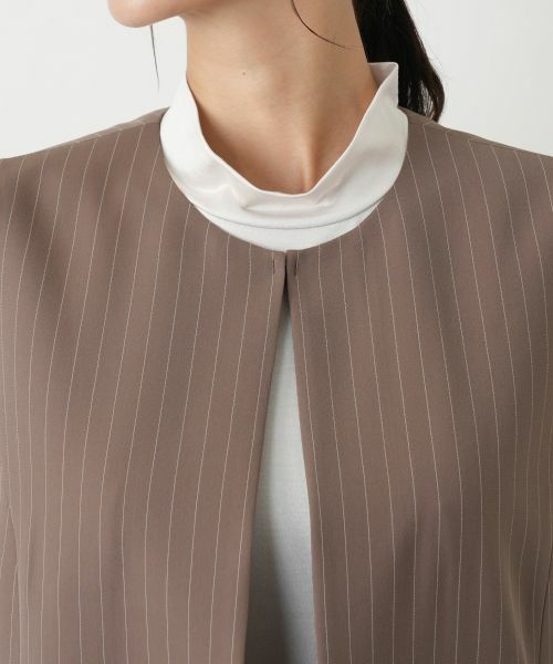 Leilian PLUS HOUSE / レリアンプラスハウス テーラードジャケット | ピンストライプロングジレ | 詳細10