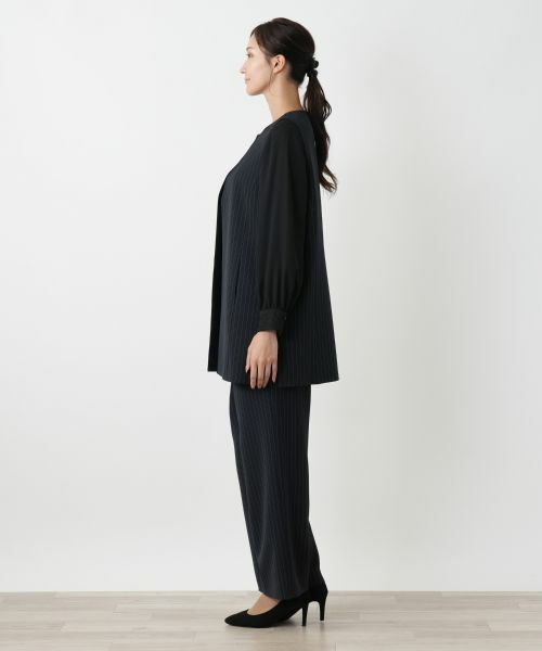 Leilian PLUS HOUSE / レリアンプラスハウス テーラードジャケット | ピンストライプロングジレ | 詳細2