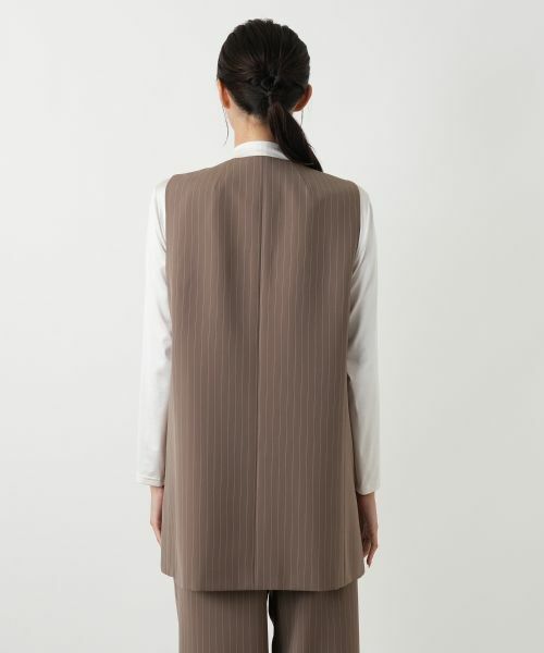 Leilian PLUS HOUSE / レリアンプラスハウス テーラードジャケット | ピンストライプロングジレ | 詳細9