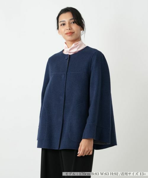 Leilian PLUS HOUSE/レリアンプラスハウス 【店舗人気】コート ネイビー系 13+ Leilian PLUS HOUSE/レリアンプラスハウス 【店舗人気】コート ネイビー系 13+