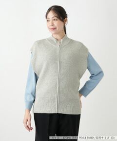 Leilian PLUS HOUSE / レリアンプラスハウス テーラードジャケット | ニットジップアップベスト