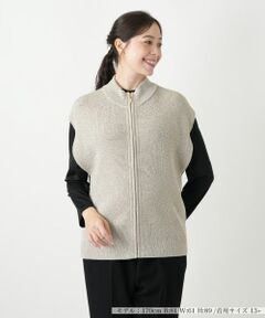 Leilian PLUS HOUSE / レリアンプラスハウス テーラードジャケット | ニットジップアップベスト
