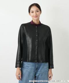 Leilian PLUS HOUSE / レリアンプラスハウス テーラードジャケット | 【店舗人気】ストレッチノーカラージャケット【25年9月カタログ】