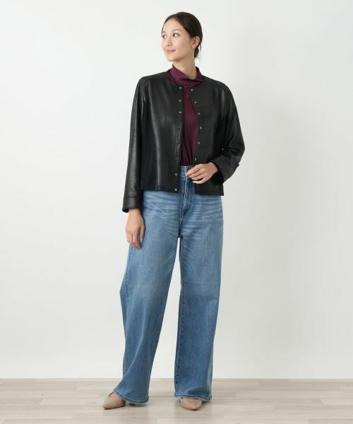 Leilian PLUS HOUSE / レリアンプラスハウス テーラードジャケット | 【店舗人気】ストレッチノーカラージャケット【25年9月カタログ】 | 詳細1