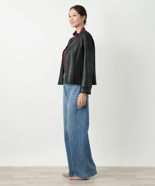 Leilian PLUS HOUSE / レリアンプラスハウス テーラードジャケット | 【店舗人気】ストレッチノーカラージャケット【25年9月カタログ】 | 詳細2