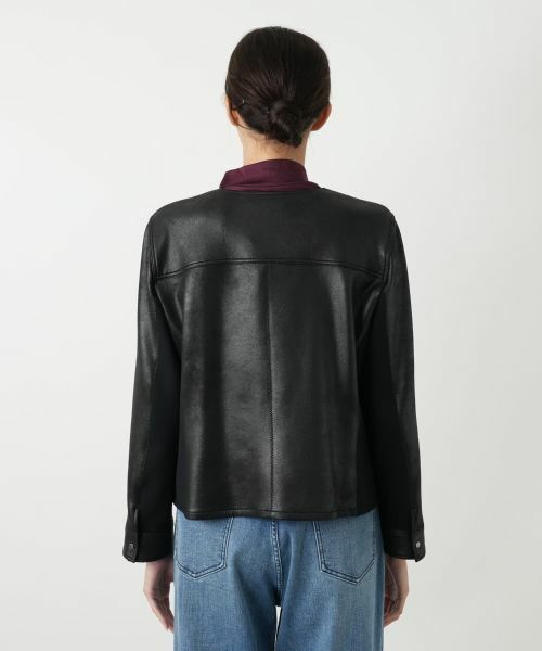 Leilian PLUS HOUSE / レリアンプラスハウス テーラードジャケット | 【店舗人気】ストレッチノーカラージャケット【25年9月カタログ】 | 詳細6