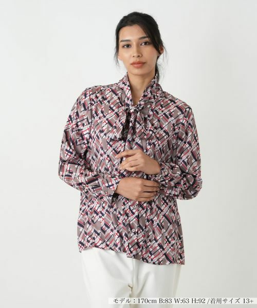 Leilian PLUS HOUSE/レリアンプラスハウス ブラウス モカ 17+ Leilian PLUS HOUSE/レリアンプラスハウス ブラウス モカ 17+