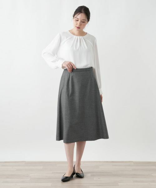 Leilian PLUS HOUSE / レリアンプラスハウス ミニ・ひざ丈スカート | フレアスカート【ROCHAS Premiere】 | 詳細1