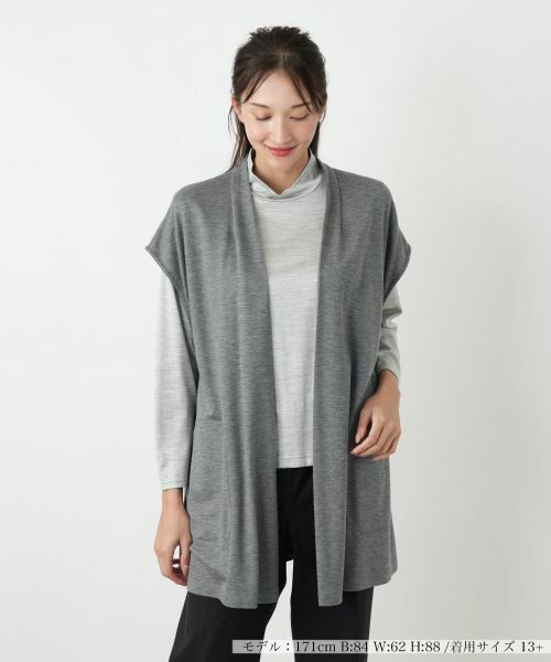 Leilian PLUS HOUSE/レリアンプラスハウス ベスト【プラス企画】 ロイヤルブルー 13+ Leilian PLUS HOUSE/レリアンプラスハウス ベスト【プラス企画】 ロイヤルブルー 13+