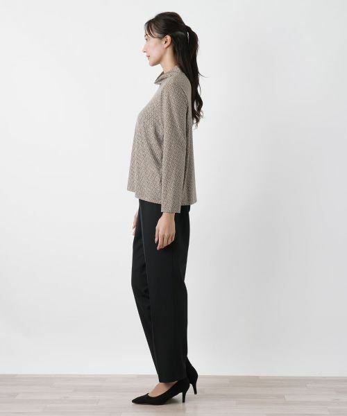 Leilian PLUS HOUSE / レリアンプラスハウス カットソー | 幾何学柄ハイネックトップス【Leilian WHITE LABEL】 | 詳細2