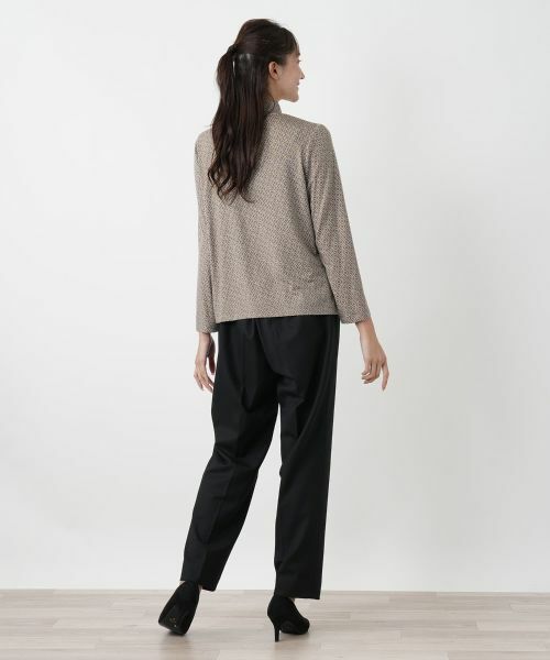 Leilian PLUS HOUSE / レリアンプラスハウス カットソー | 幾何学柄ハイネックトップス【Leilian WHITE LABEL】 | 詳細3