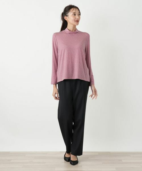 Leilian PLUS HOUSE / レリアンプラスハウス カットソー | 幾何学柄ハイネックトップス【Leilian WHITE LABEL】 | 詳細4